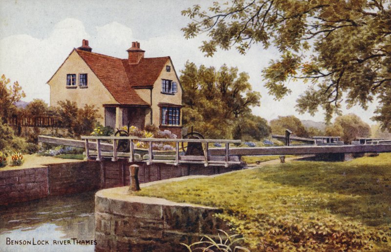 Benson Lock, fiume Tamigi da Alfred Robert Quinton