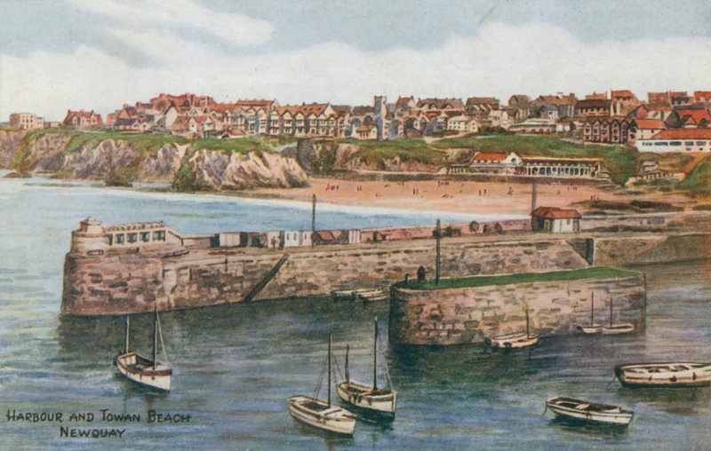 Porto e spiaggia di Towan, Newquay da Alfred Robert Quinton