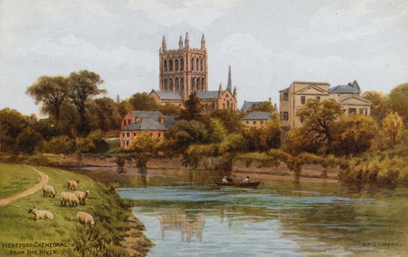 Cattedrale di Hereford, dal fiume da Alfred Robert Quinton