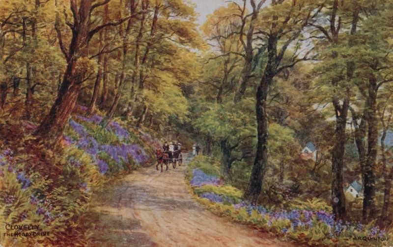 Hobby Drive, Clovelly (litografia a colori) da Alfred Robert Quinton