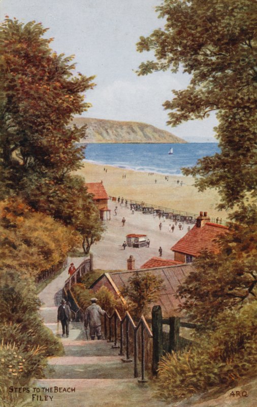 Scalini verso la spiaggia, Filey da Alfred Robert Quinton