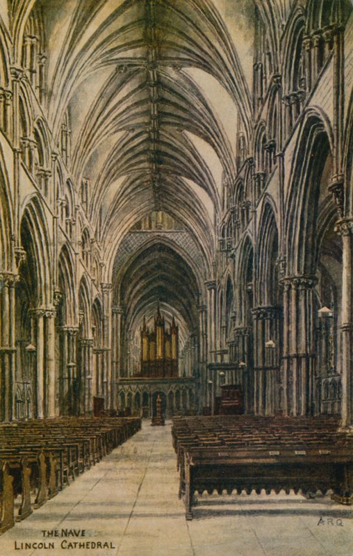 La navata, Cattedrale di Lincoln da Alfred Robert Quinton