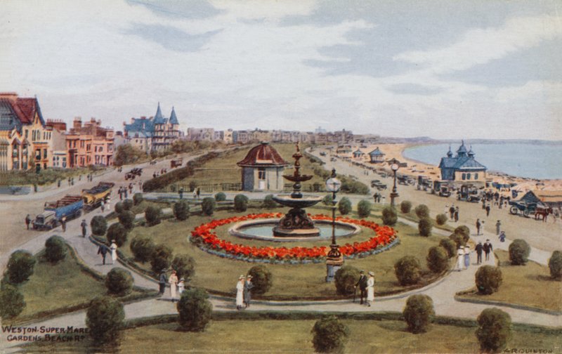 Weston-Super-Mare, Giardini, Spiaggia da Alfred Robert Quinton