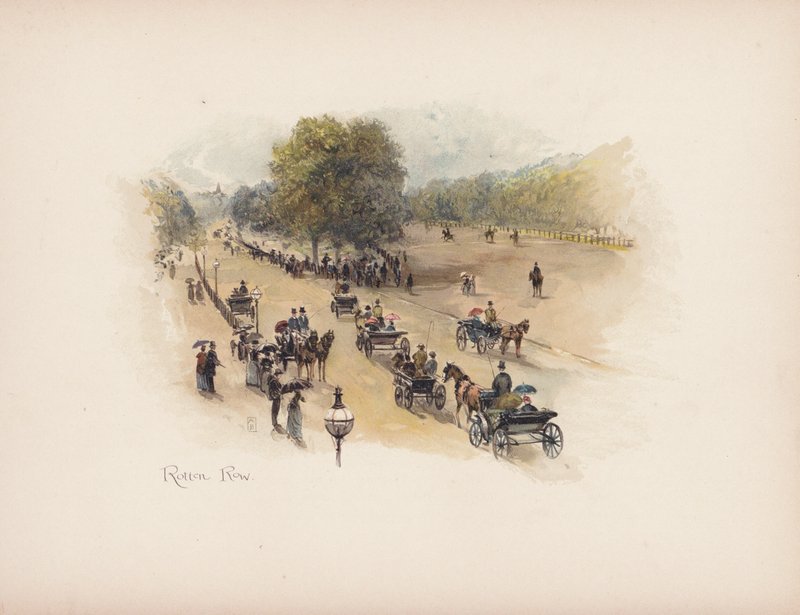 Londra familiare: Rotten Row da Allan F. Barraud