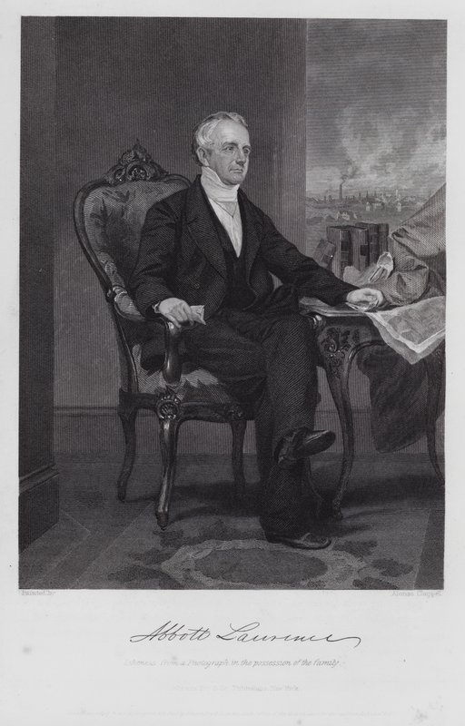 Abbott Lawrence (incisione) da Alonzo (after) Chappel
