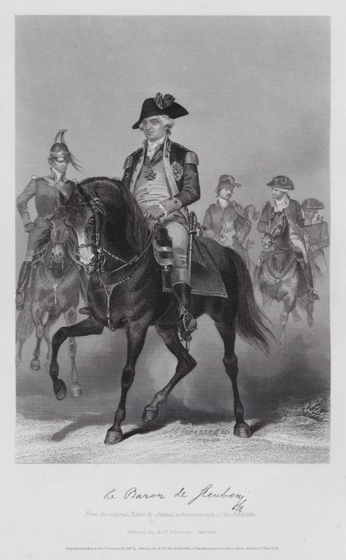 Frederick William Von Steuben (incisione) da Alonzo (after) Chappel