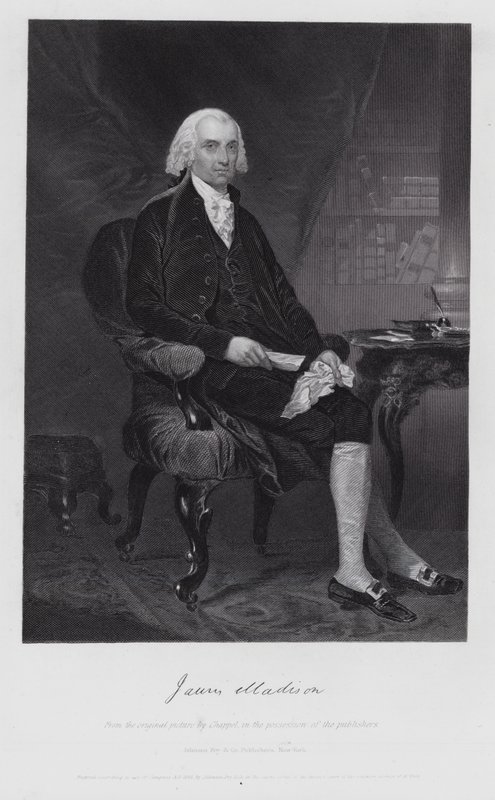 James Madison (incisione) da Alonzo (after) Chappel