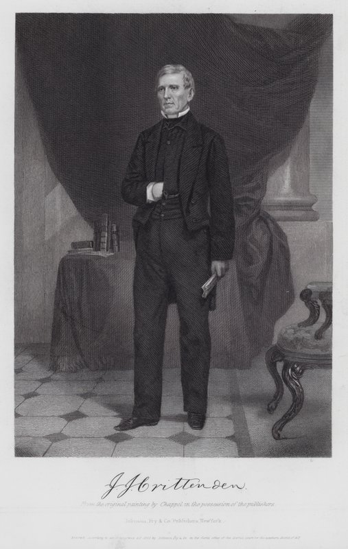 John J Crittenden (incisione) da Alonzo (after) Chappel