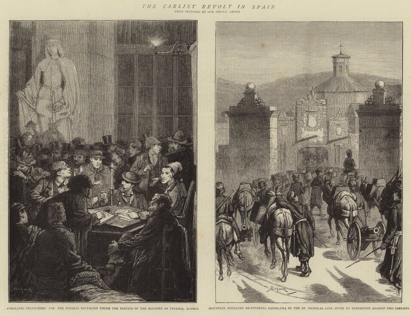 La rivolta carlista in Spagna da Alphonse Adolphe Bichard