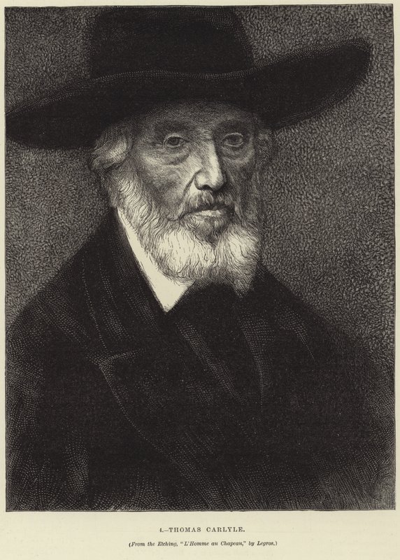 Ritratto di Thomas Carlyle da Alphonse Legros