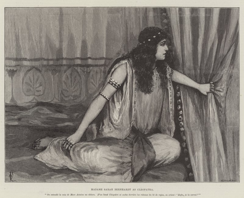 Madame Sarah Bernhardt come Cleopatra da Amedee Forestier
