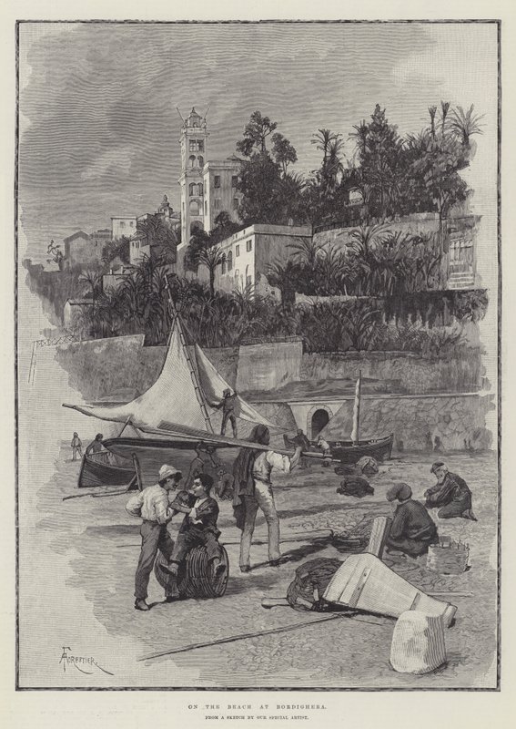 Sulla spiaggia di Bordighera da Amedee Forestier