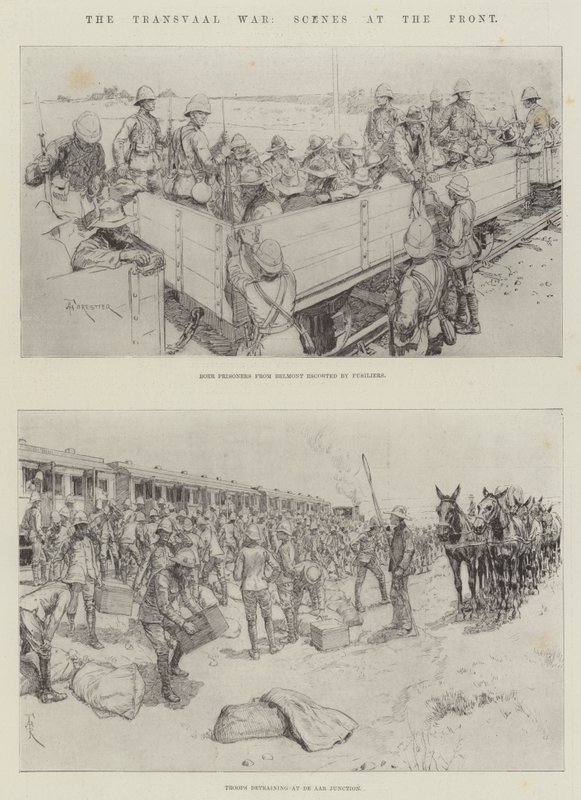 La guerra del Transvaal, scene al fronte da Amedee Forestier