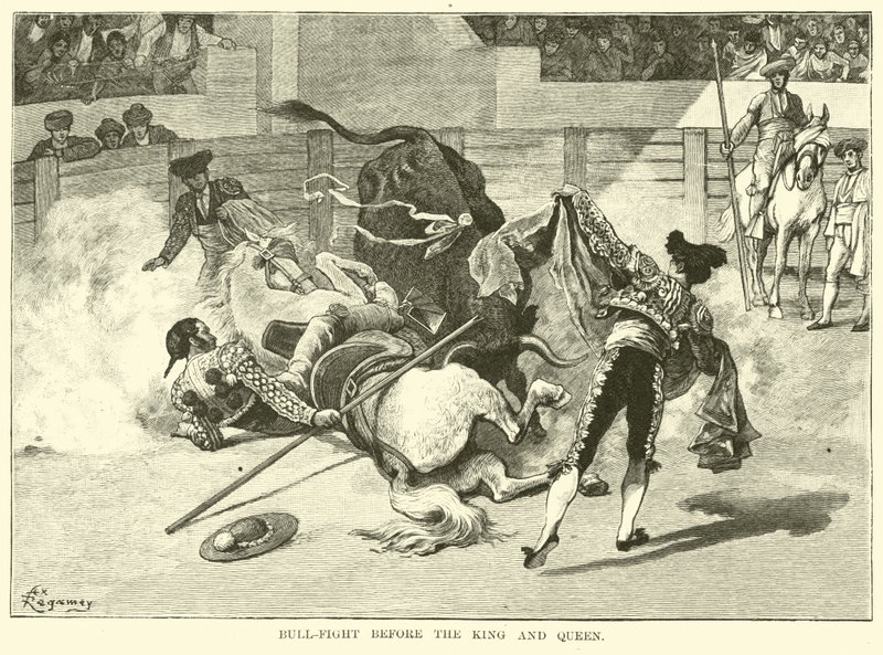 Corrida davanti al re e alla regina da American School