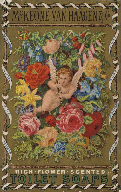 Cherubino con fiori da American School