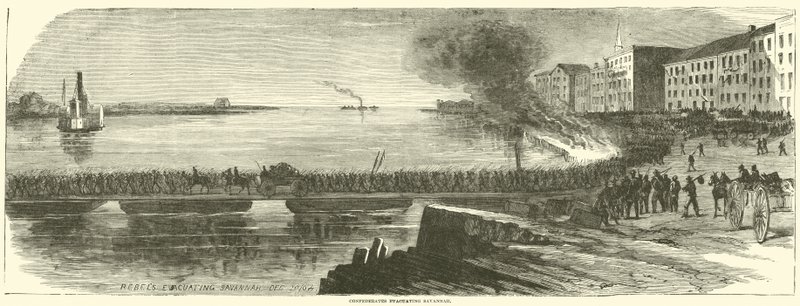I Confederati evacuano Savannah, dicembre 1864 da American School