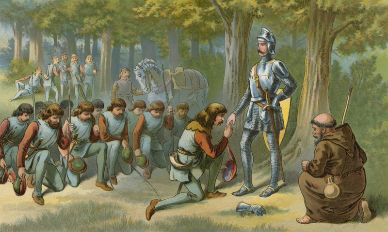 Re Riccardo perdona Robin e i suoi uomini da American School