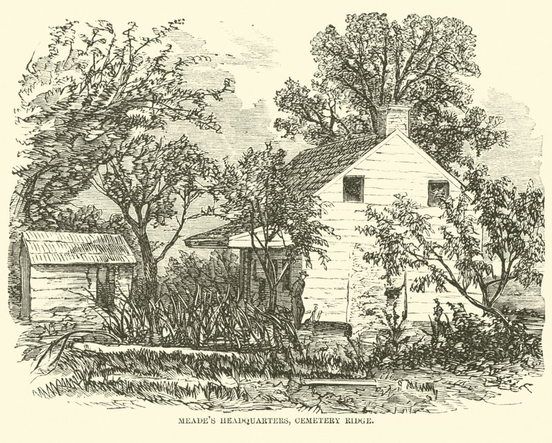 Quartier generale di Meade, Cemetery Ridge, luglio 1863 da American School