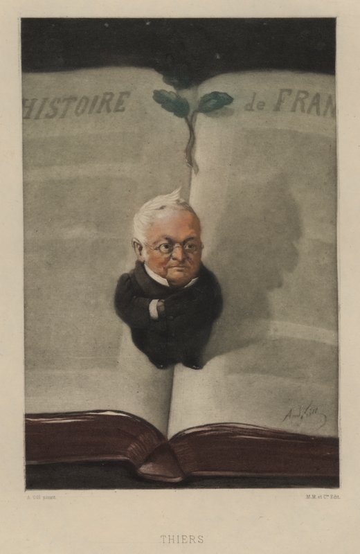 Adolphe Thiers, statista e storico francese da Andre Gill