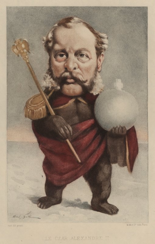 Zar Alessandro II di Russia da Andre Gill
