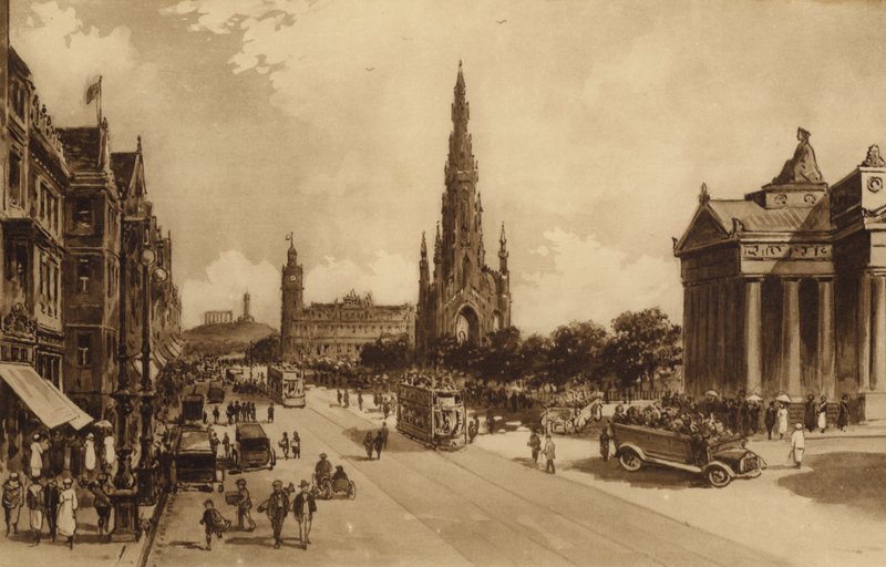 Edimburgo: Princes Street dal Mound da Andrew Allan