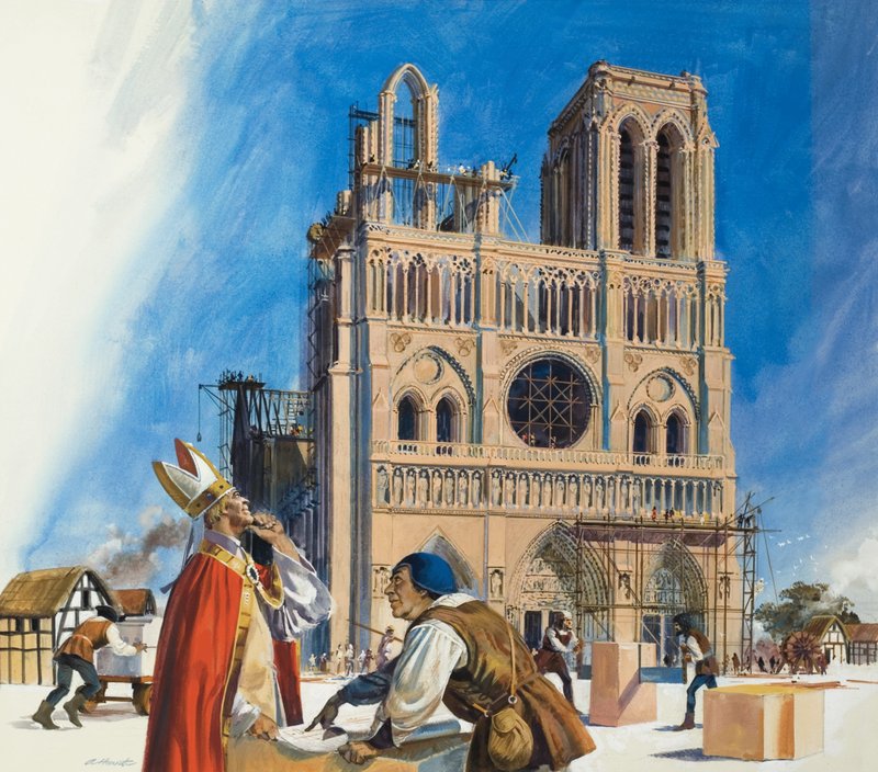 Notre Dame (gouache su carta) da Andrew Howat