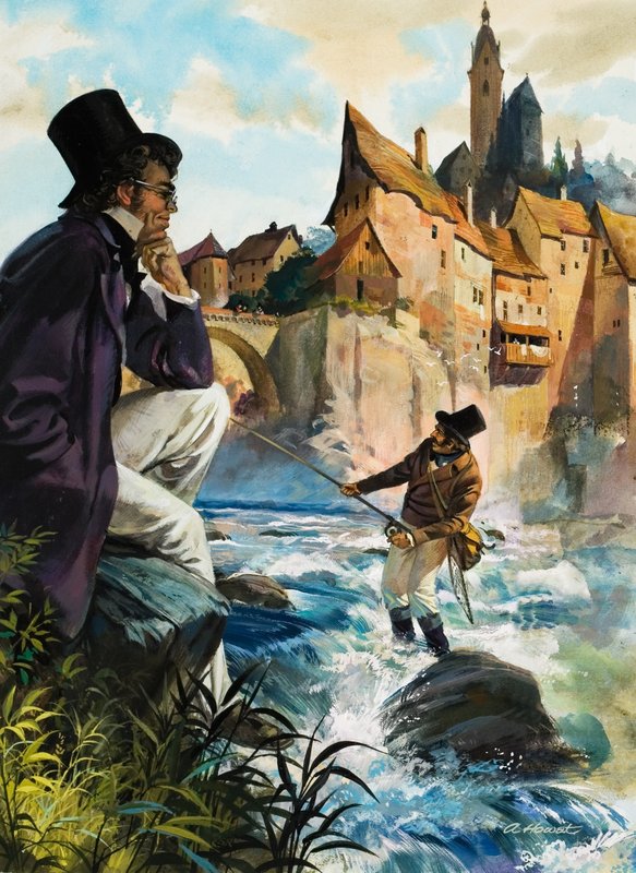 La trota di Schubert (gouache su carta) da Andrew Howat