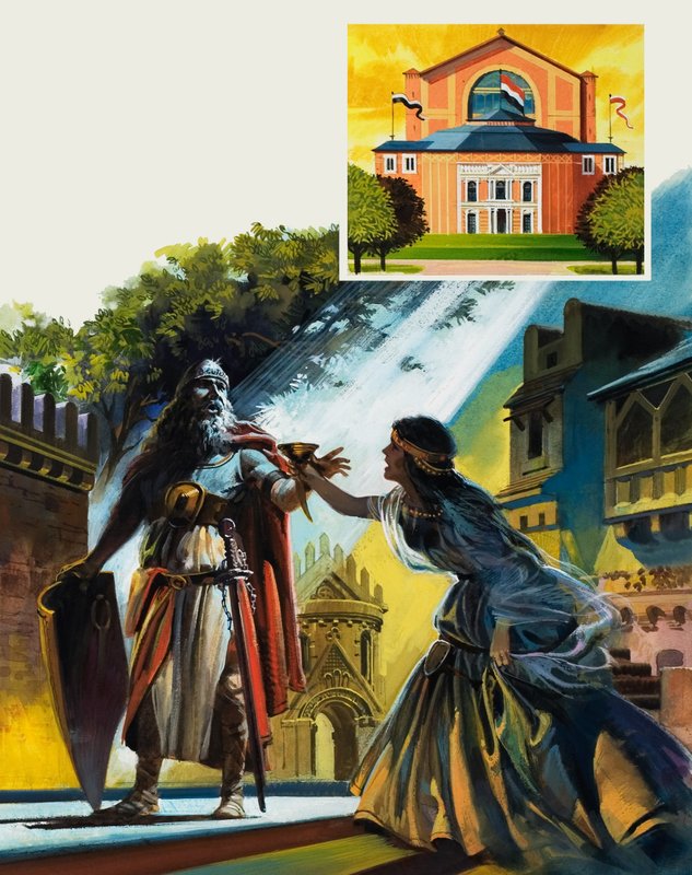 Tristano e Isotta (gouache su carta) da Andrew Howat