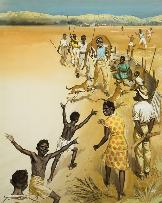 Aborigeni (guazzo su carta) da Angus McBride