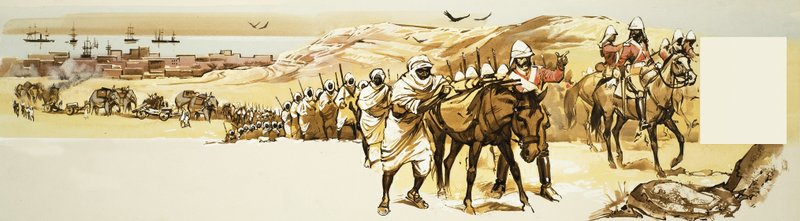 Il generale Napier guida un esercito in Etiopia da Angus McBride