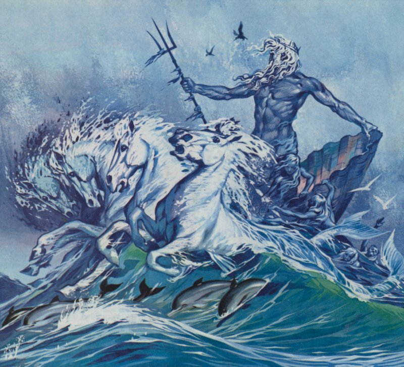 Ippocampi (litografia a colori) da Angus McBride