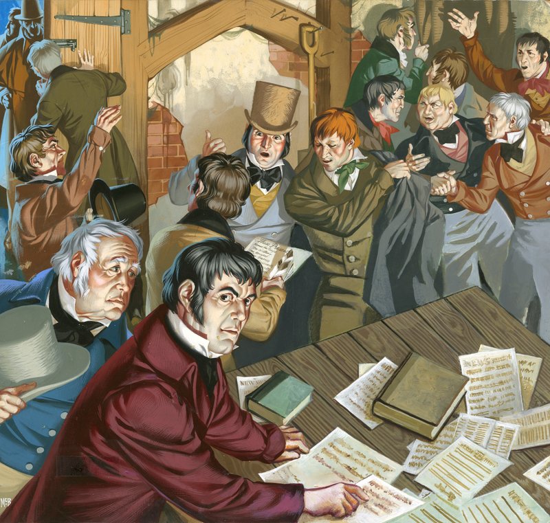 Riunione di cartisti (gouache su carta) da Angus McBride