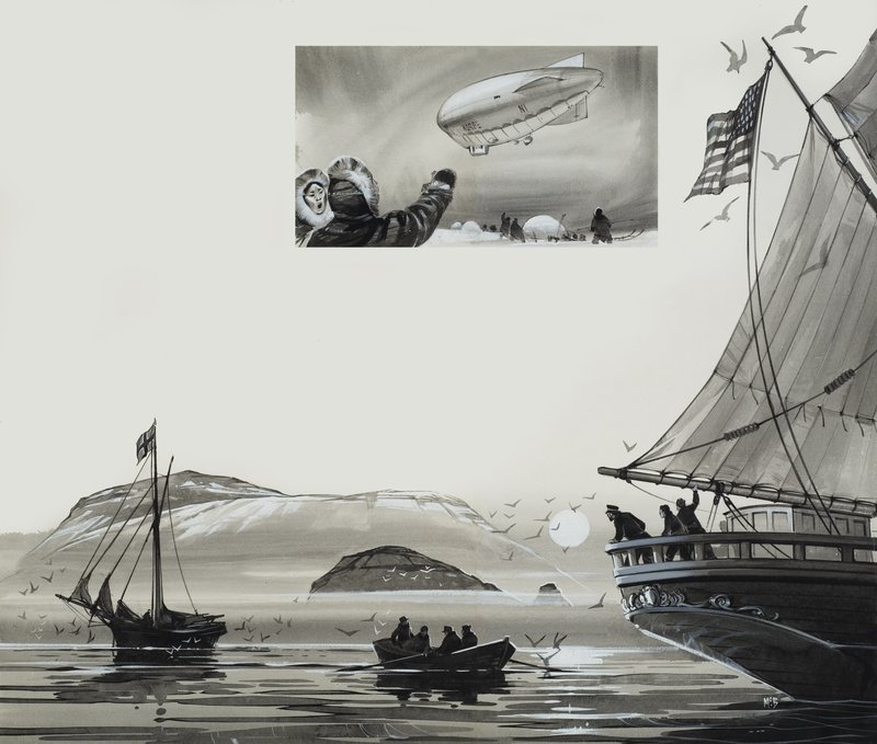 Roald Amundsen (1872-1928) (gouache su carta) da Angus McBride