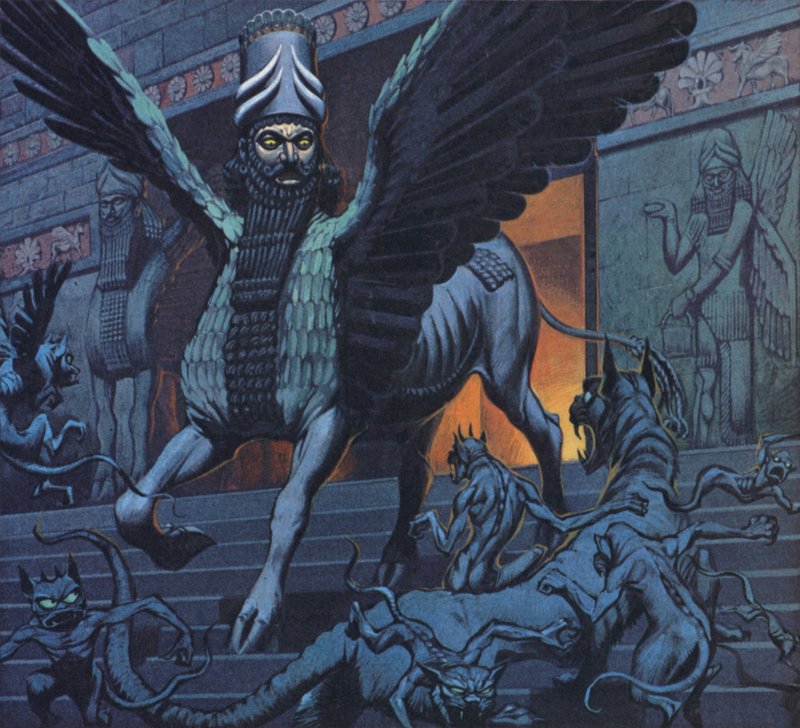 Il Lamassu (litografia a colori) da Angus McBride