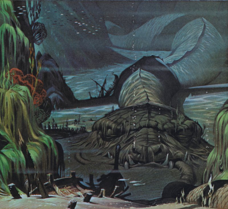 Il serpente di Midgard (litografia a colori) da Angus McBride