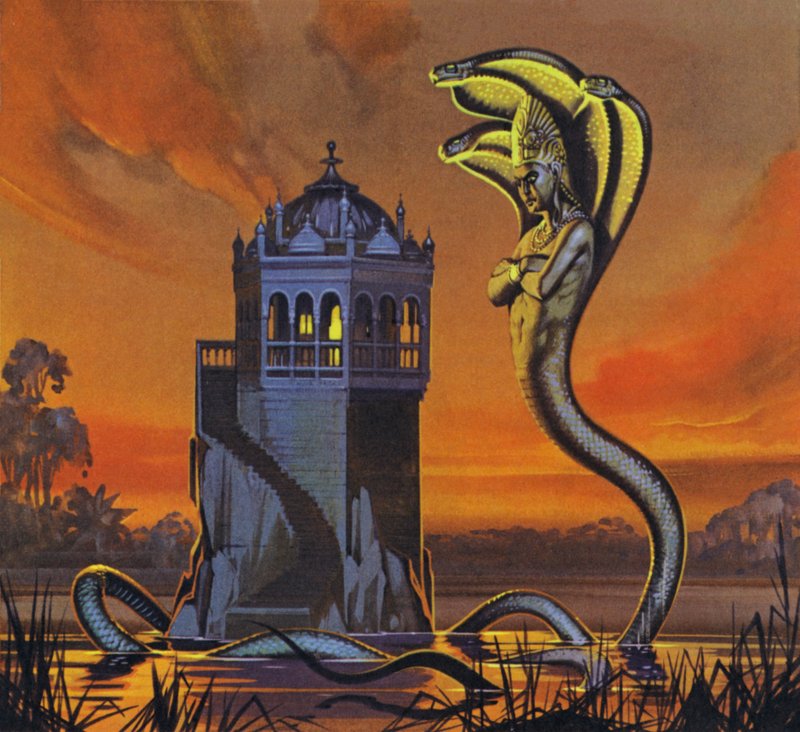 Il Re Naga (litografia a colori) da Angus McBride