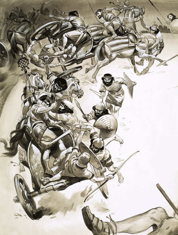 Scena di battaglia non identificata da Angus McBride