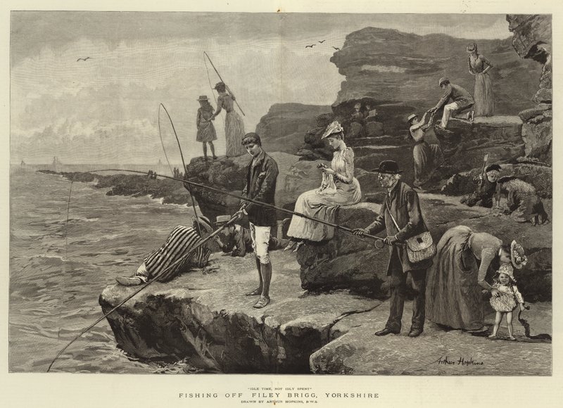 Pesca al largo di Filey Brigg, Yorkshire da Arthur Hopkins