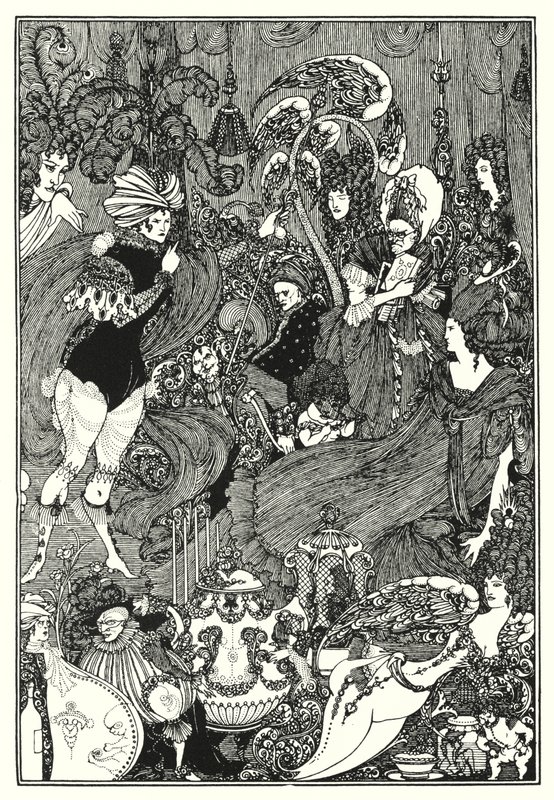 La caverna della milza (incisione) da Aubrey (after) Beardsley