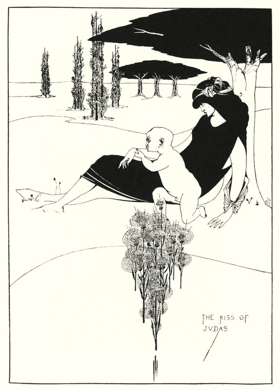 Il bacio di Giuda (incisione) da Aubrey (after) Beardsley