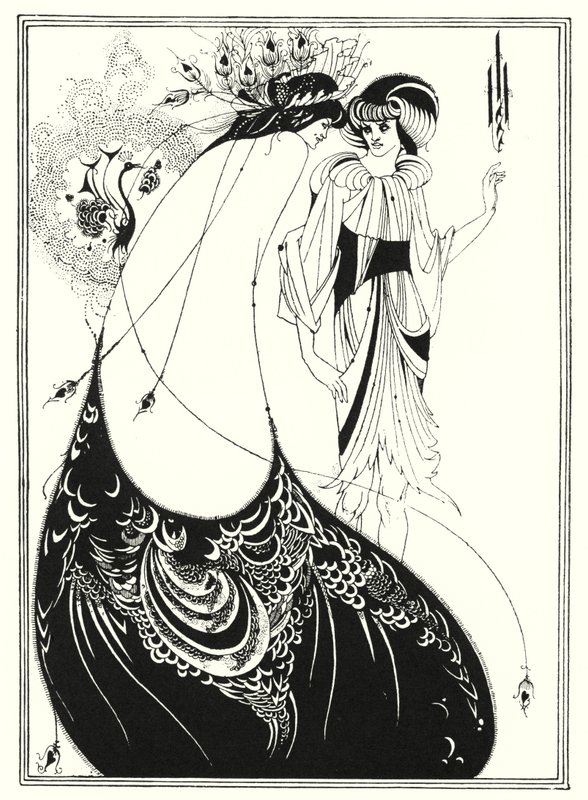 La gonna del pavone (incisione) da Aubrey (after) Beardsley