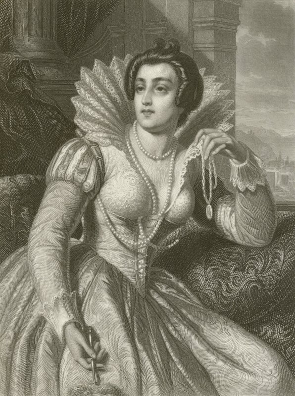 Giulia Imperiali (incisione) da August Friedrich Pecht