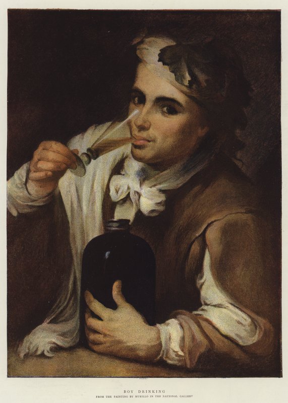 Ragazzo che beve da Bartolomé Esteban Murillo