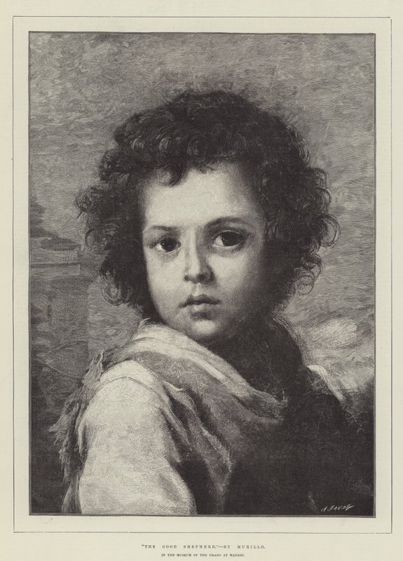 Il Buon Pastore, nel Museo del Prado a Madrid da Bartolomé Esteban Murillo