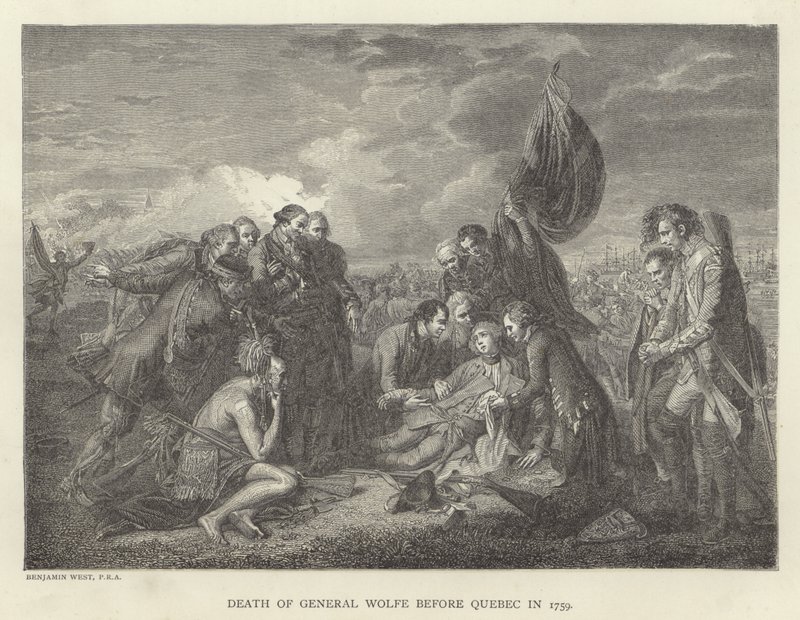 Morte del generale Wolfe prima di Quebec nel 1759 da Benjamin West