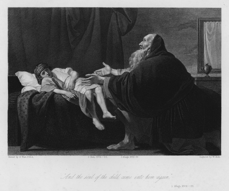 Elia resuscita il figlio della vedova da Benjamin (after) West