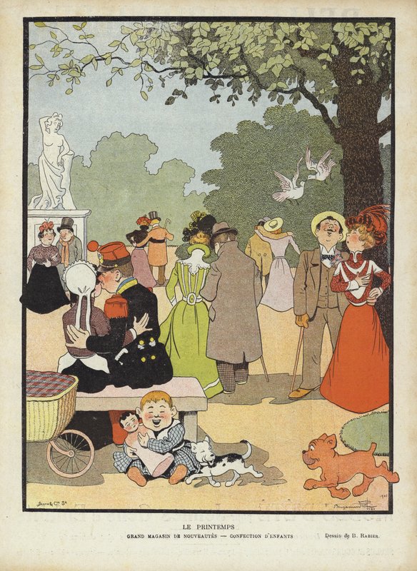 Primavera, illustrazione per Le Rire da Benjamin Rabier