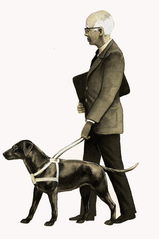 Cane guida per non vedenti da Bob Hersey