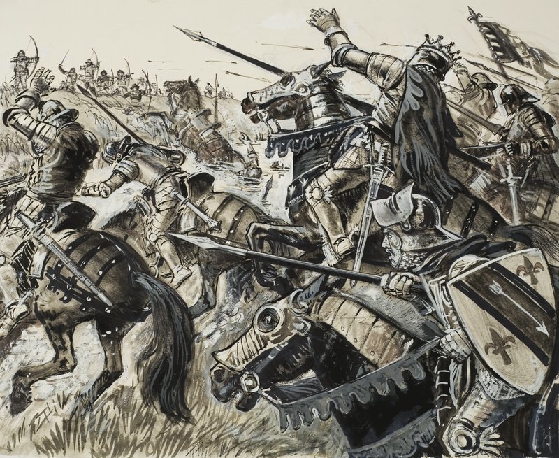 Francesi contro fiamminghi nel 1302 da C.L. Doughty