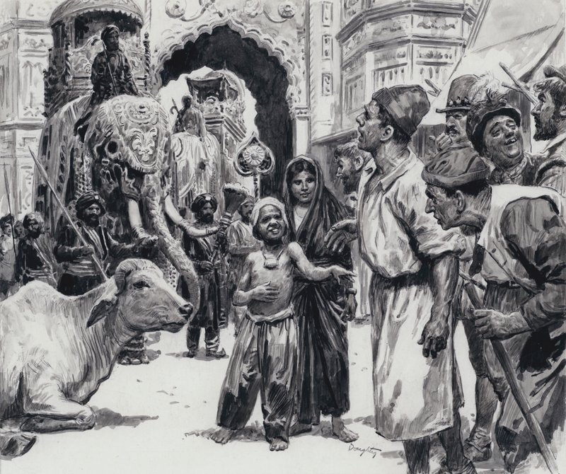 La parata (gouache su carta) da C.L. Doughty